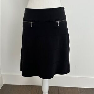 Athleta Black Mini Skirt with Zipper Accents